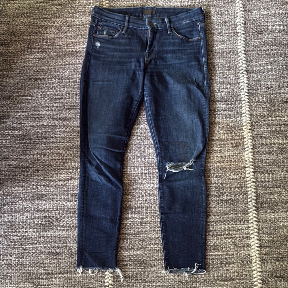 MOTHER Looker Ankle Fray with Distressed Details